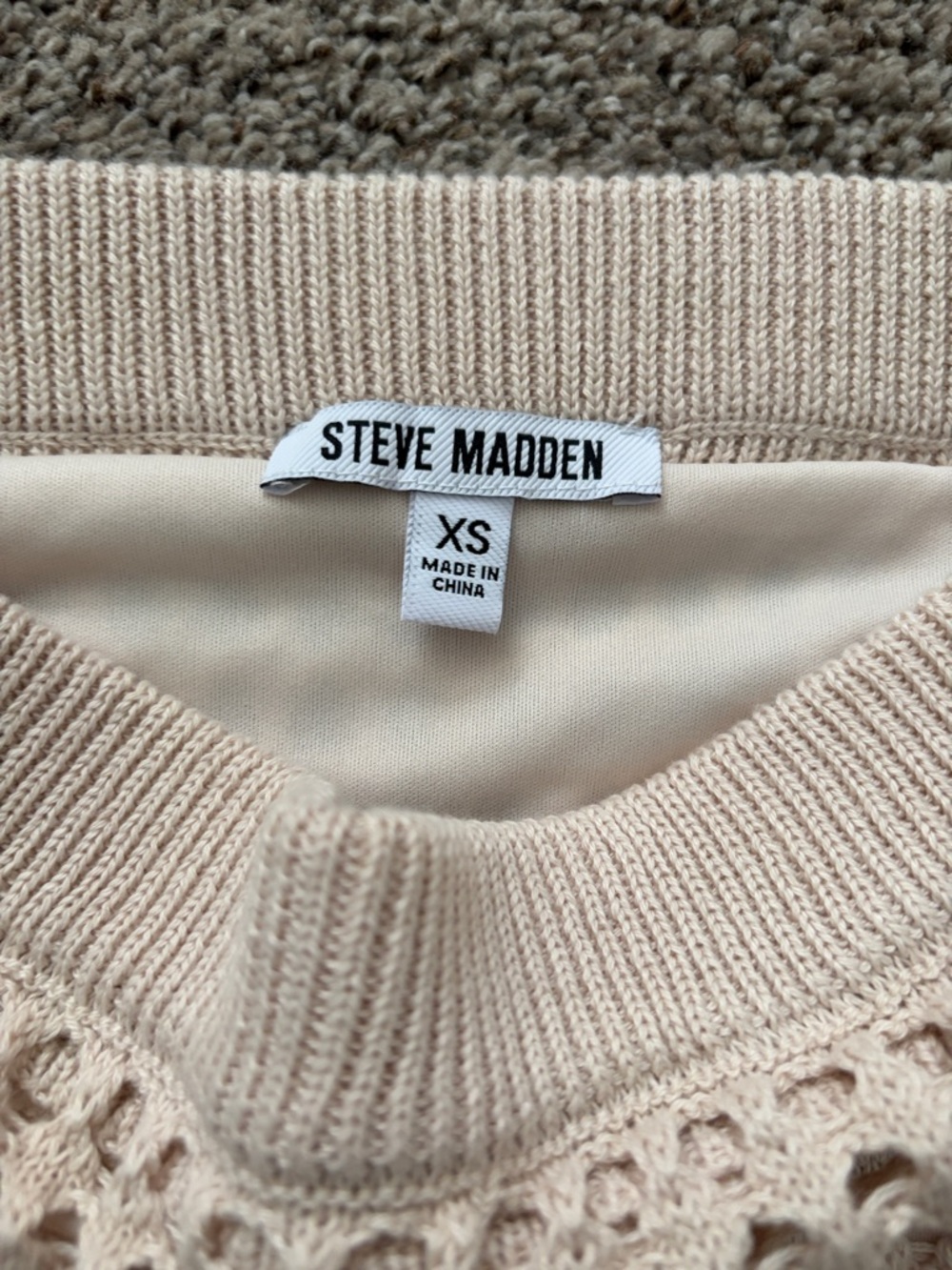 Steve Madden Beige Crochet Midi Skirt - Picture 2 of 3